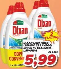 Dixan - Lavatrice Liquido 22 Lavaggi 2x990 M/Classico-Lavanda