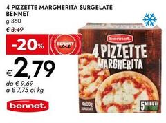 Benent - 4 Pizzette Margherita Surgelate