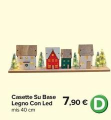 Cassette Su Base Legno Con Led