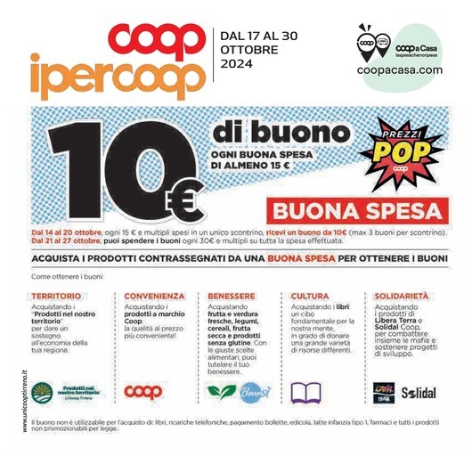 Ipercoop - Dal 17 al 30 Ottobre 2024