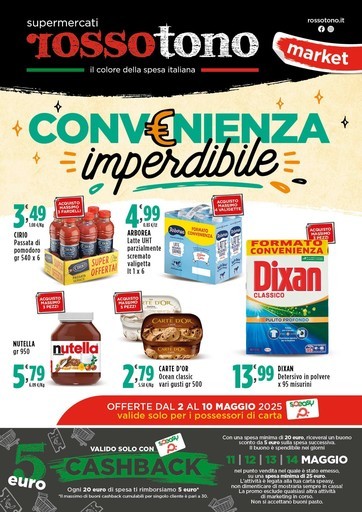 Volantino Supermercati Rossotono Market