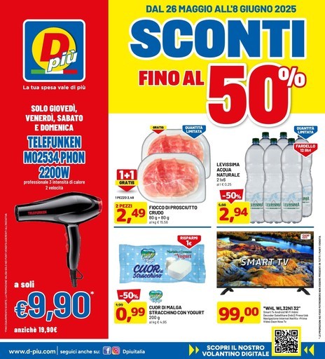 Dpiù - Sconti fino al 50%