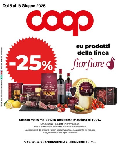 Coop - -25% su prodotti della linea