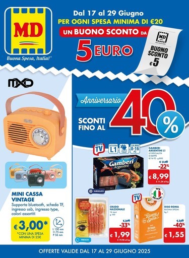 MD - Sconti fino al 40%