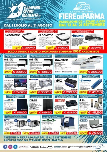 Camping Sport Magenta - Dal 1 luglio al 31 agosto