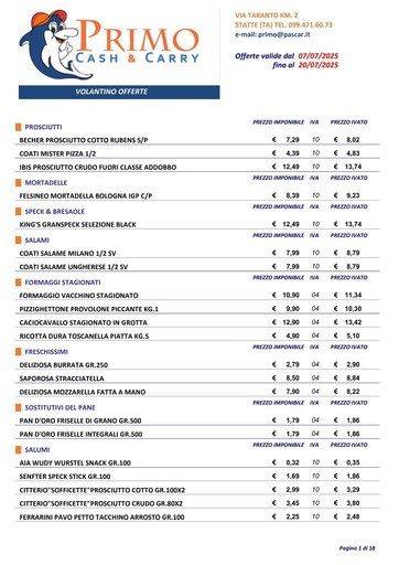 Pascar Group - Offerte valide dal 07/07 fino al 20/07/2025