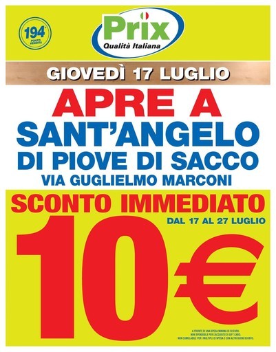 Prix - SCONTO IMMEDIATO