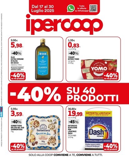 Ipercoop - -40% su 40 prodotti