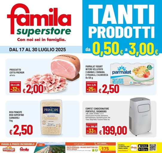 Famila Superstore - Tanti prodotti da 0,50 euro a 3,00 euro
