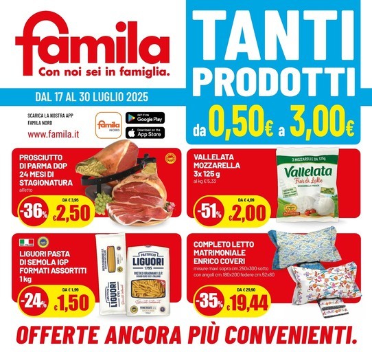 Famila - Tanti prodotti da 0,50 euro a 3,00 euro