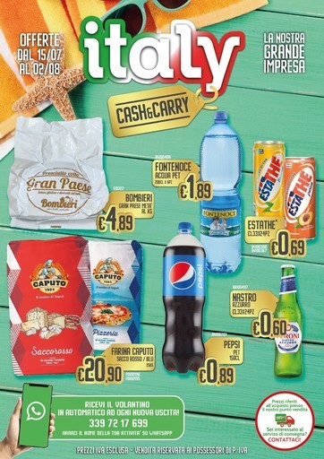 Italy Cash&Carry - Offerte dal 15/07 al 02/08