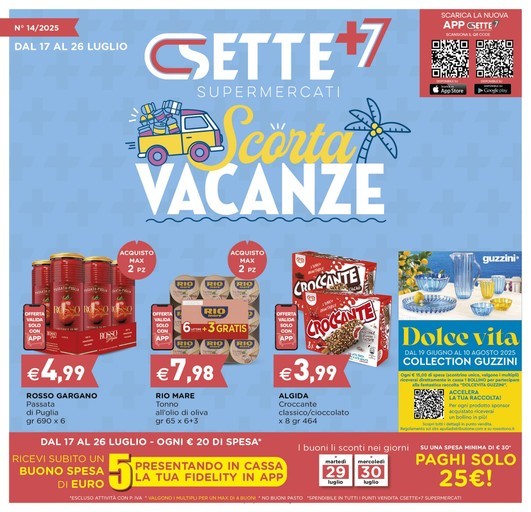 Csettepiù7 Supermercati - Scorta vacanze