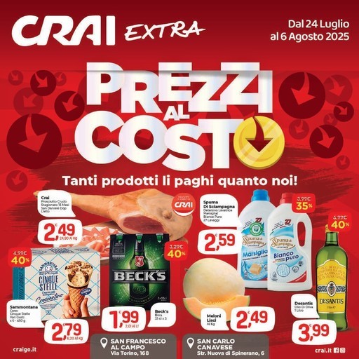 Crai - PREZZI COSTO