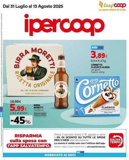 Ipercoop - Dal 31 Luglio al 13 Agosto 2025