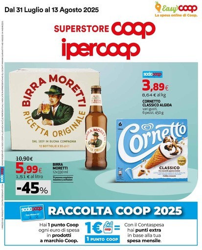 Coop Alleanza Superstore - Dal 31 Luglio al 13 Agosto 2025