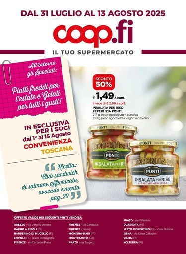 Coop - DAL 31 LUGLIO AL 13 AGOSTO 2025