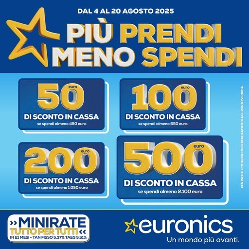 Euronics - Più prendi meno spendi