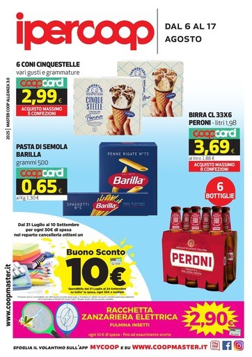 Ipercoop - Dal 6 AL 17 Agosto