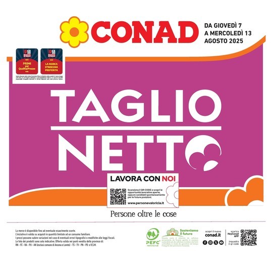 Conad - Taglio netto