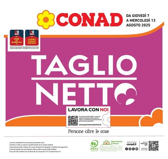 Conad - Taglio netto