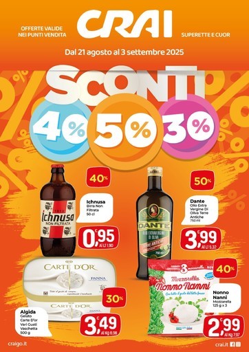 Crai - Sconti 40% 50% 30%