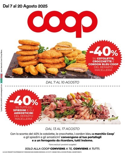 Coop - Dal 7 al 20 Agosto