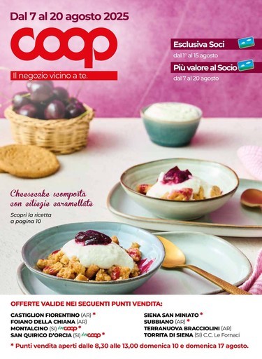 Coop - Dal 7 al 20 agosto 2025
