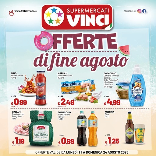 Supermercati Vinci - Offerte di fine agosto