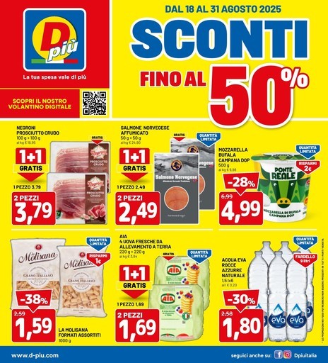 Dpiù - Sconti fino al 50%