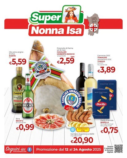Supermercati Nonna Isa - Promozione dal 12 al 24 Agosto 2025
