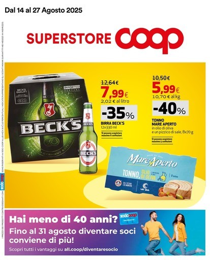 Coop Alleanza Superstore - Dal 14 al 27 Agosto 2025