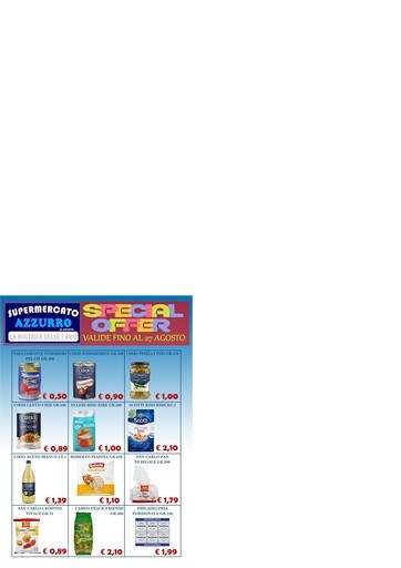 Volantino Supermercato Azzurro