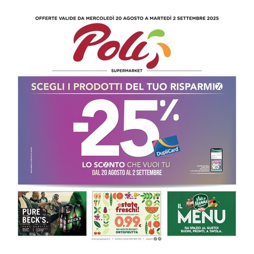 Poli - SCEGLI I PRODOTTI DEL TUO RISPARMIO -25%
