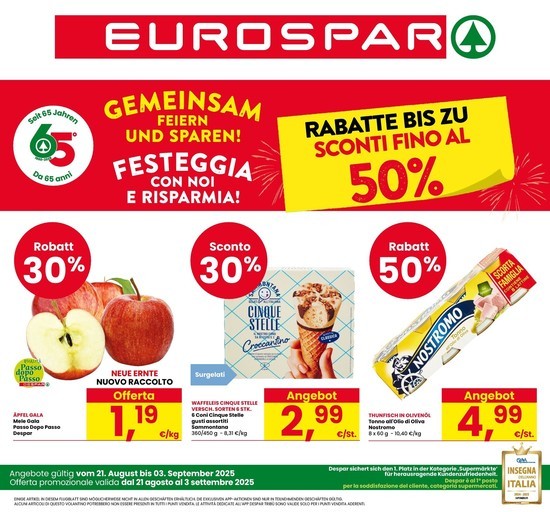 Eurospar - Sconti fino al 50%