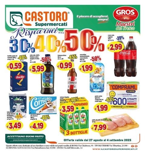 Il Castoro Supermercati - Risparmi 30 40 50%