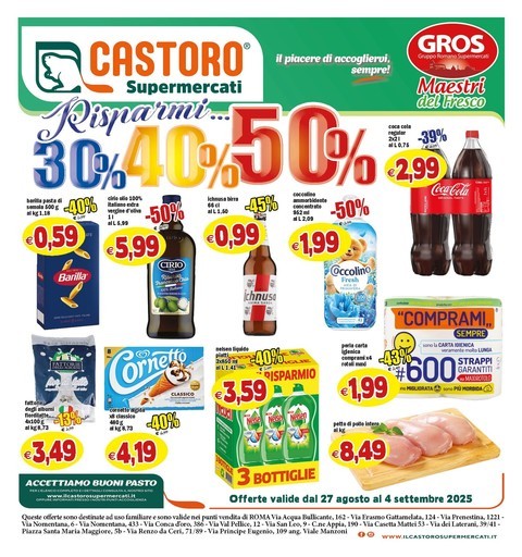 Volantino Il Castoro Supermercati