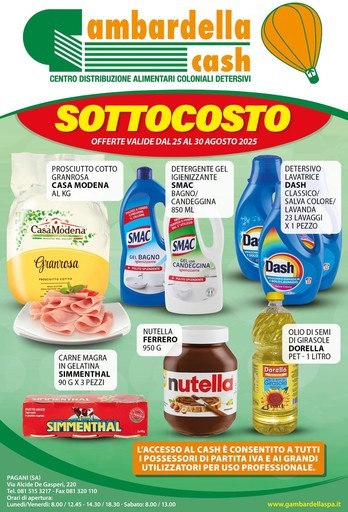Gambardella Cash - Sottocosto