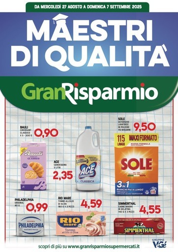 Volantino Supermercati Gran Risparmio