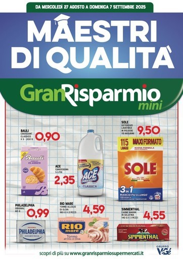 Volantino Supermercati Gran Risparmio