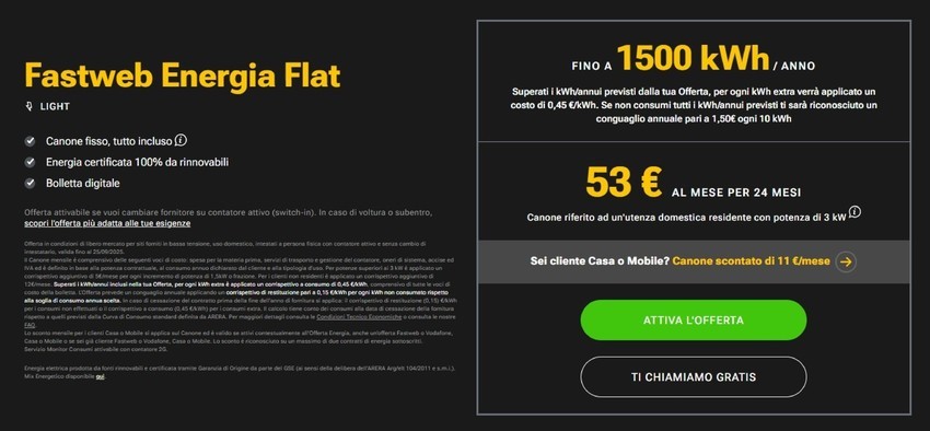 Volantino Fastweb