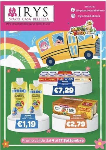 Irys - Promo valide dal 4 al 17 settembre