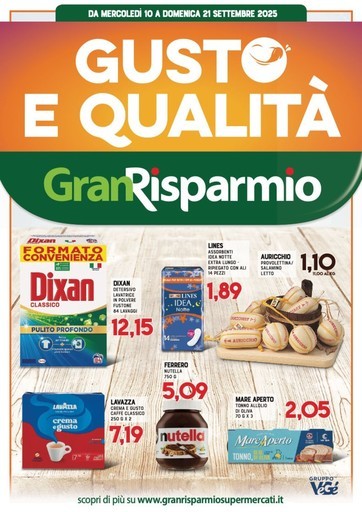 Volantino Supermercati Gran Risparmio