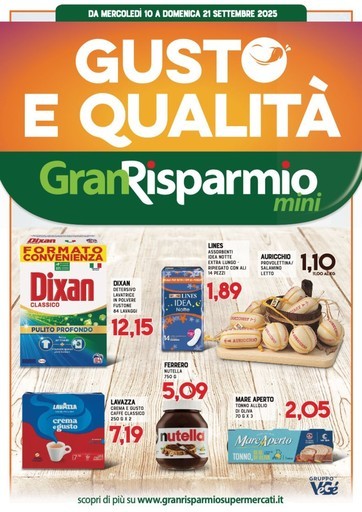 Volantino Supermercati Gran Risparmio