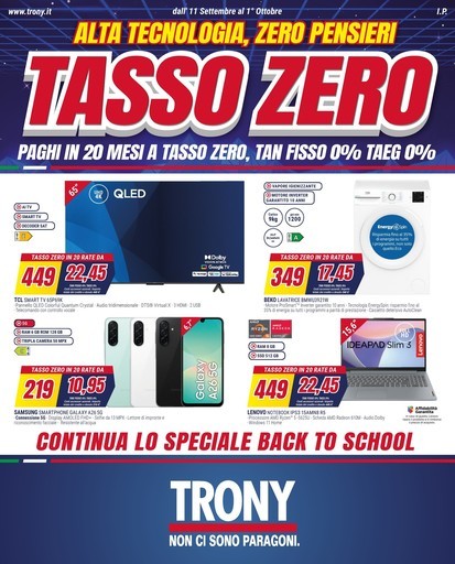 Volantino Trony