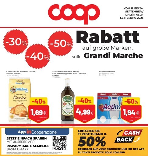 Coop - Rabatt auf große Marken.