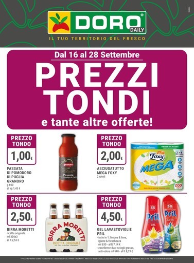 Doro Supermercati - Prezzi tondi
