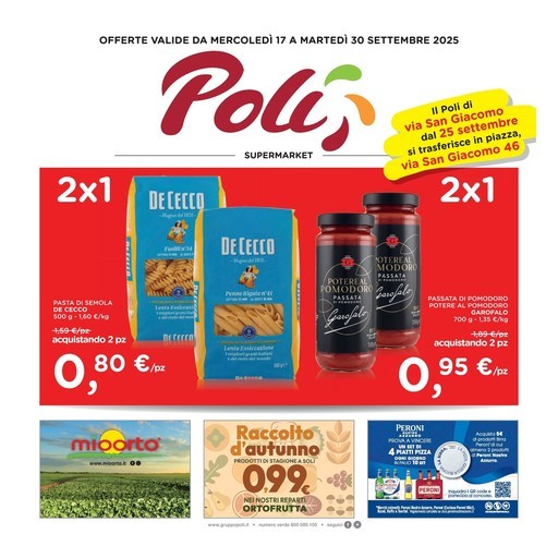 Poli - OFFERTE VALIDE DA MERCOLEDÌ 17 A MARTEDÌ 30 SETTEMBRE 2025