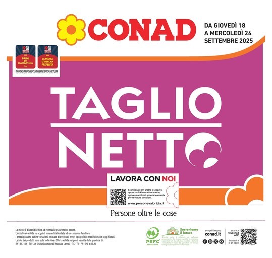 Conad - Taglio netto