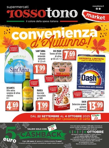 Supermercati Rossotono Market - Convenienza d'autunno
