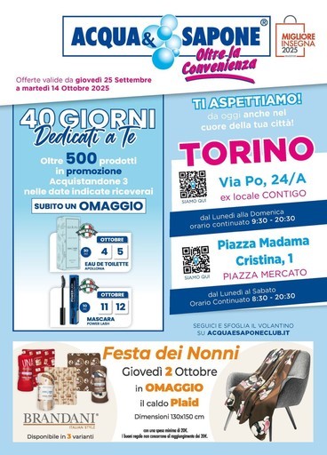 Volantino Acqua e Sapone